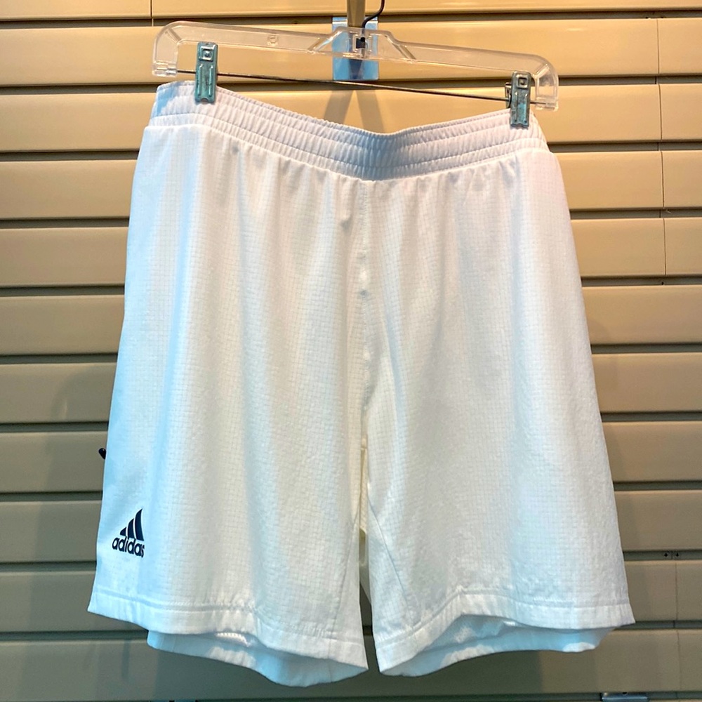 Adidas men’s white shorts